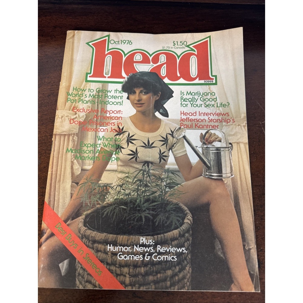 October 1976 Head Pot Good For Sex Life? Vintage Headshop Magazine Weed 420